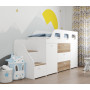 Кровать-чердак Хэппи дуб сонома / белый Детские кровати купить в Детскиекроватки.рф номер фото 11 