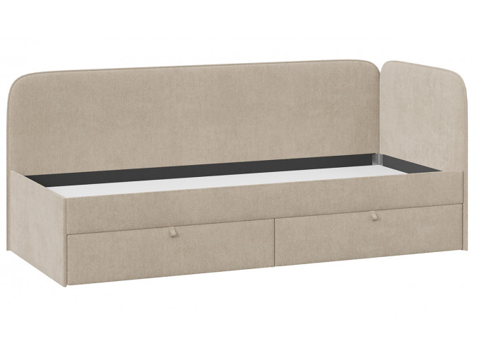 Кровать с мягкой обивкой (900) «Молли» Тип 1 Микровелюр Scandi Cream 03 Односпальные кровати купить в Детскиекроватки.рф номер фото 2 