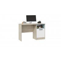 Стол письменный «Оливер» Тип 1 Дуб крафт серый, Белый, Серо-голубой