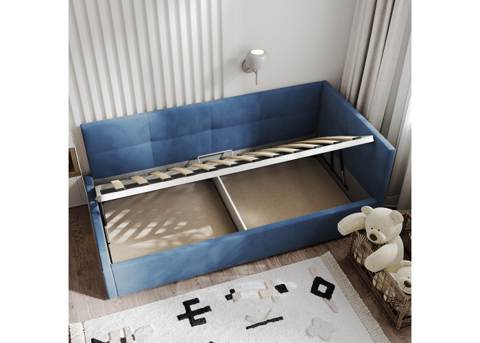 Кровать Меркурий-1 Синий 90х200 Односпальные кровати купить в Детскиекроватки.рф номер фото 2 